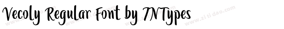 Vecoly Regular Font by 7NTypes字体转换
